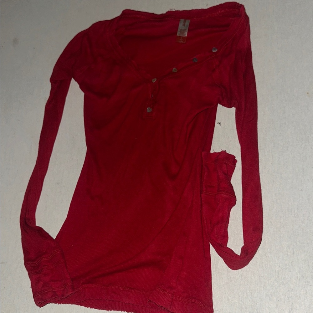 Womens Size Small No Boundaries Red Blouse.